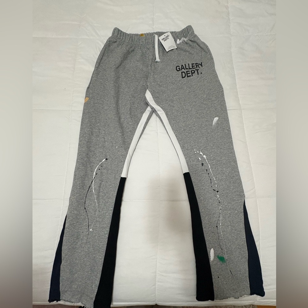 Gallery Dept Gray and Black Joggers with Artistic Accents
